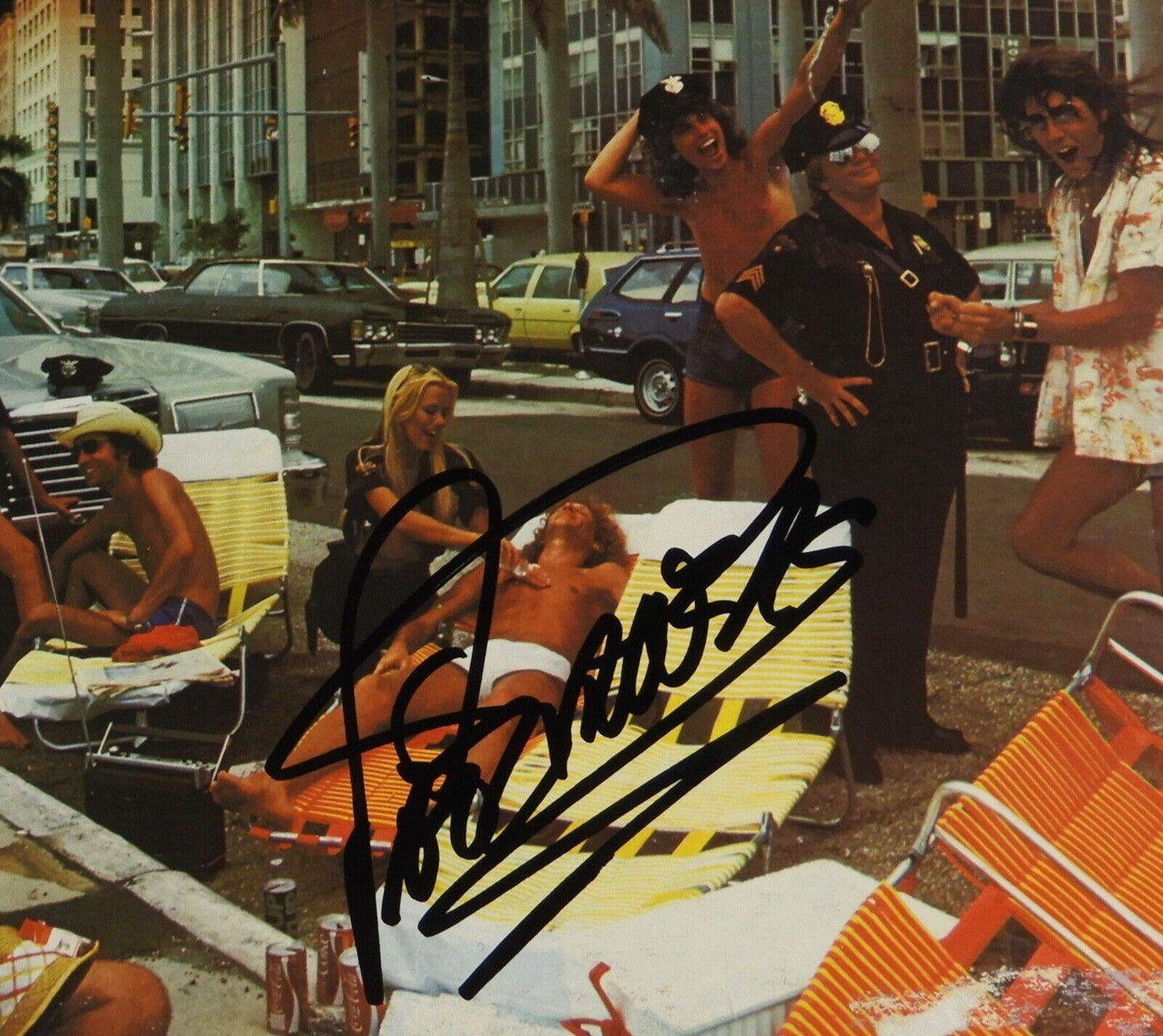 Pat Travers JSA Signed Autograph Record Album Vinyl Heat In The Street