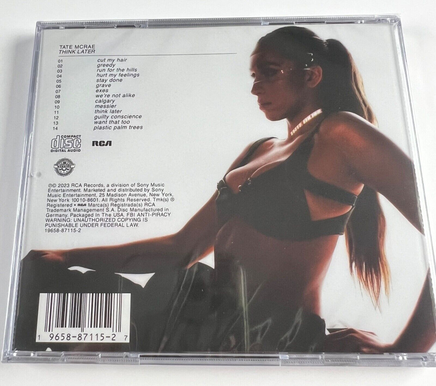 Tate Mcrae Signed Autograph Think Later CD Booklet Still Sealed