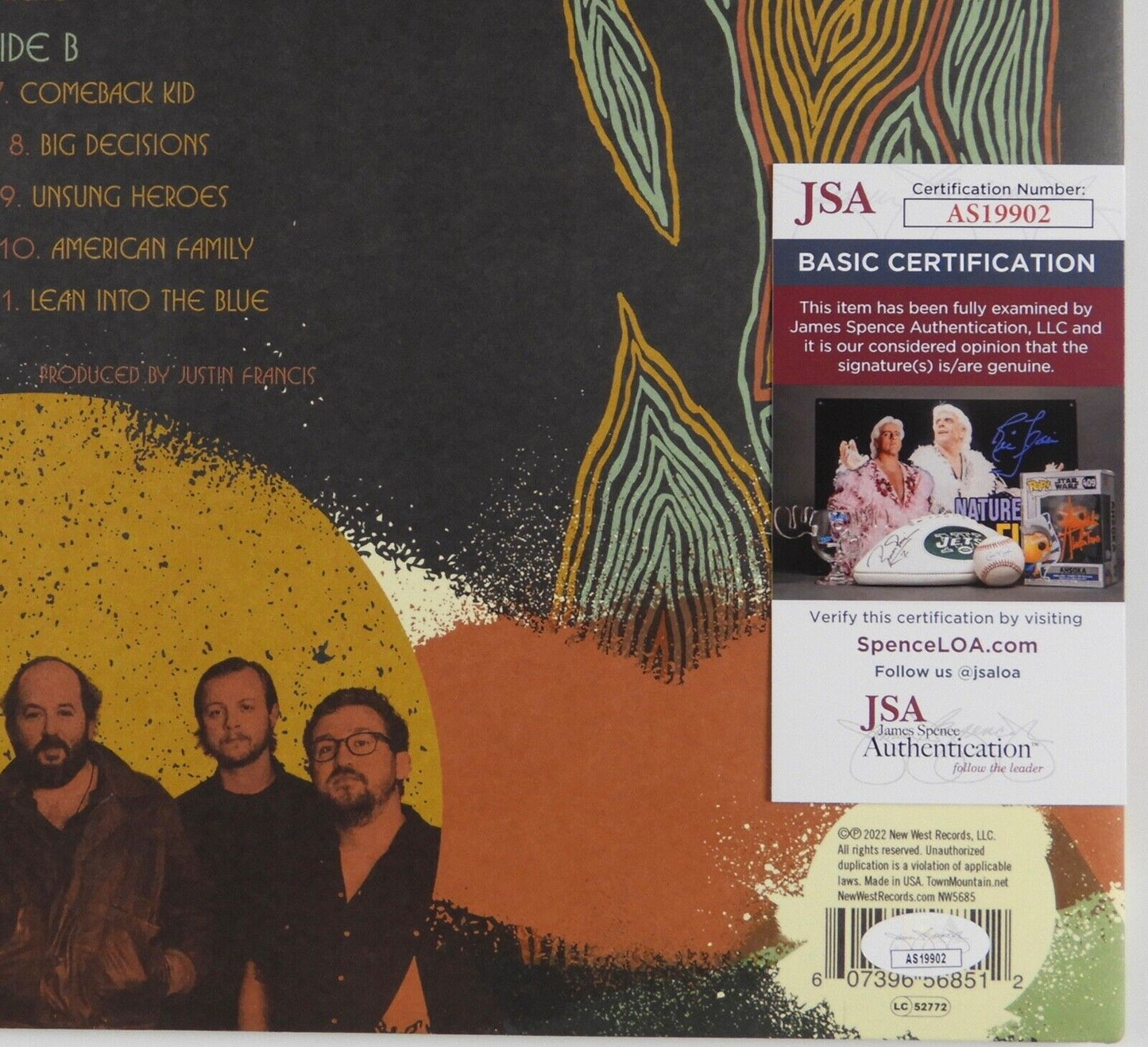 AC/DC Angus Young Brian Johnson JSA Signed Autograph Album Record Vinyl Back In