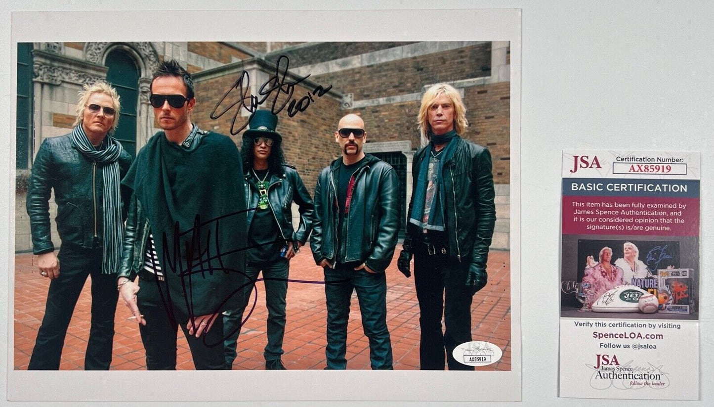 Slash Matt Sorum Band JSA Signed Autograph 8 x 10 photo Velvet Revolver
