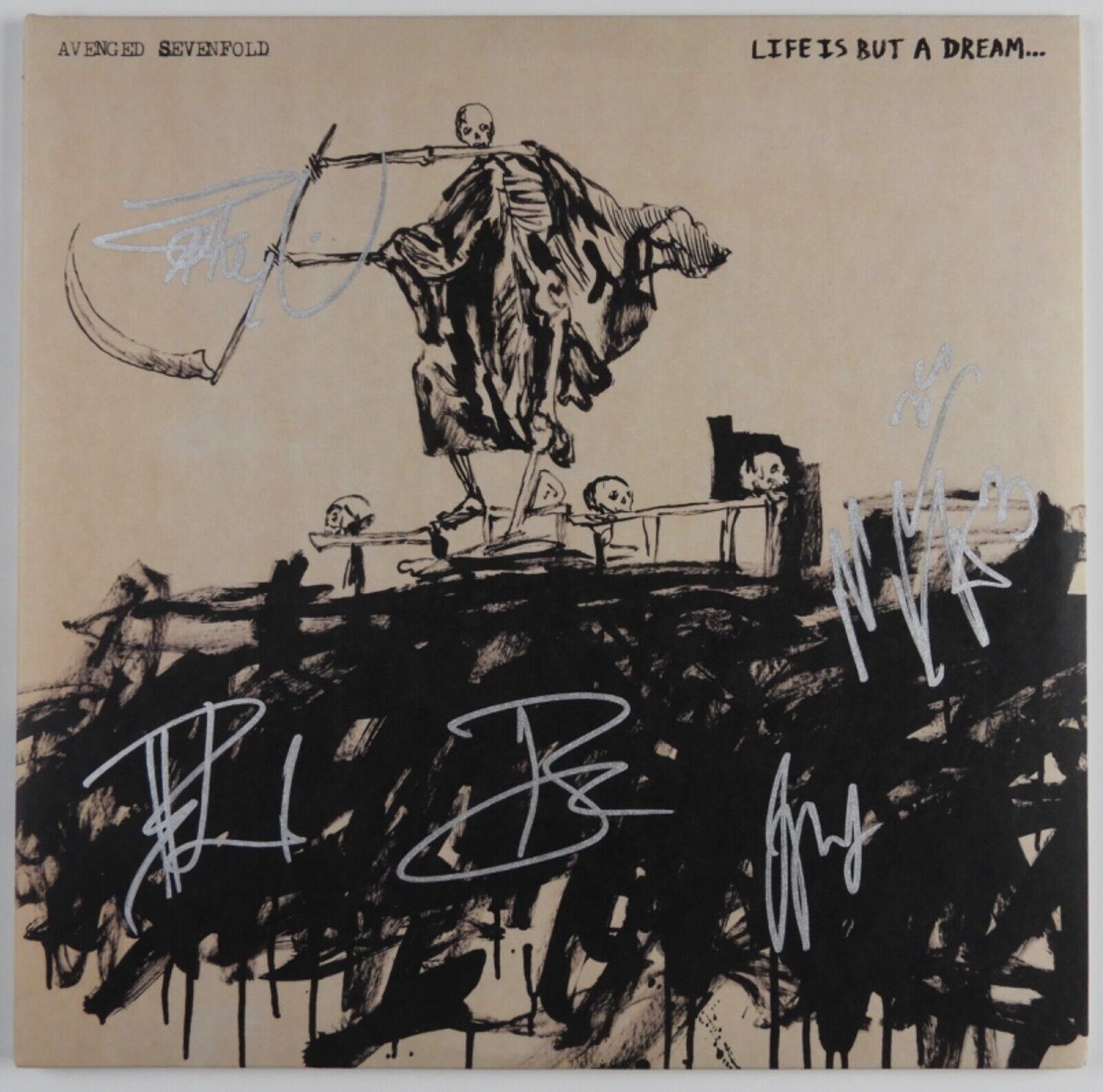 Avenged Sevenfold JSA Fully Signed Autograph Vinyl Record Life But A Dream