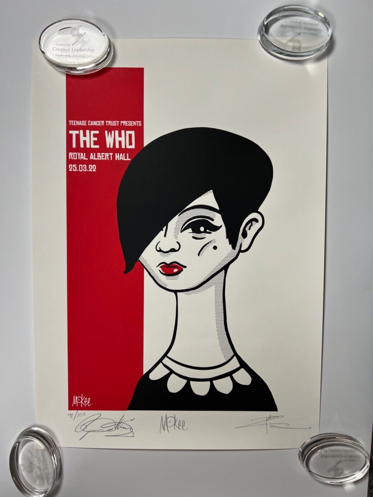 The Who JSA Signed Autographed Daltrey Townshend Poster Royal Albert Hall 2022