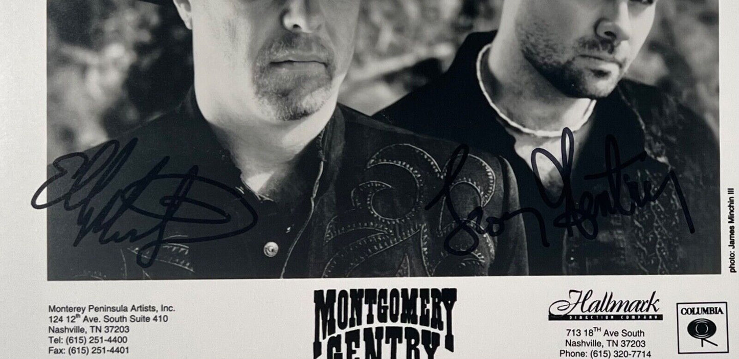 Montgomery Gentry JSA Signed Autograph 8 x 10 photo