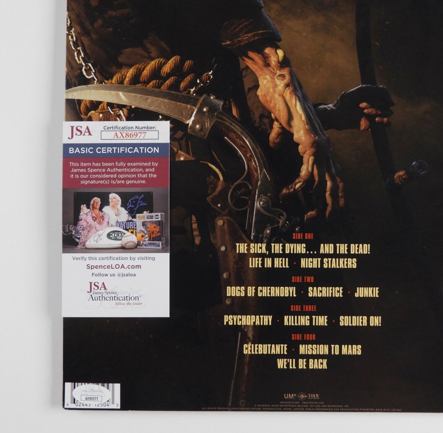 Megadeth JSA Signed Autograph Album Record Vinyl Fully Signed Dave Mustaine