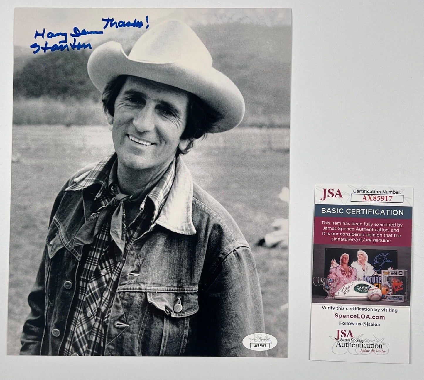 Harry Dean Stanton JSA Signed Autograph 8 x 10 photo
