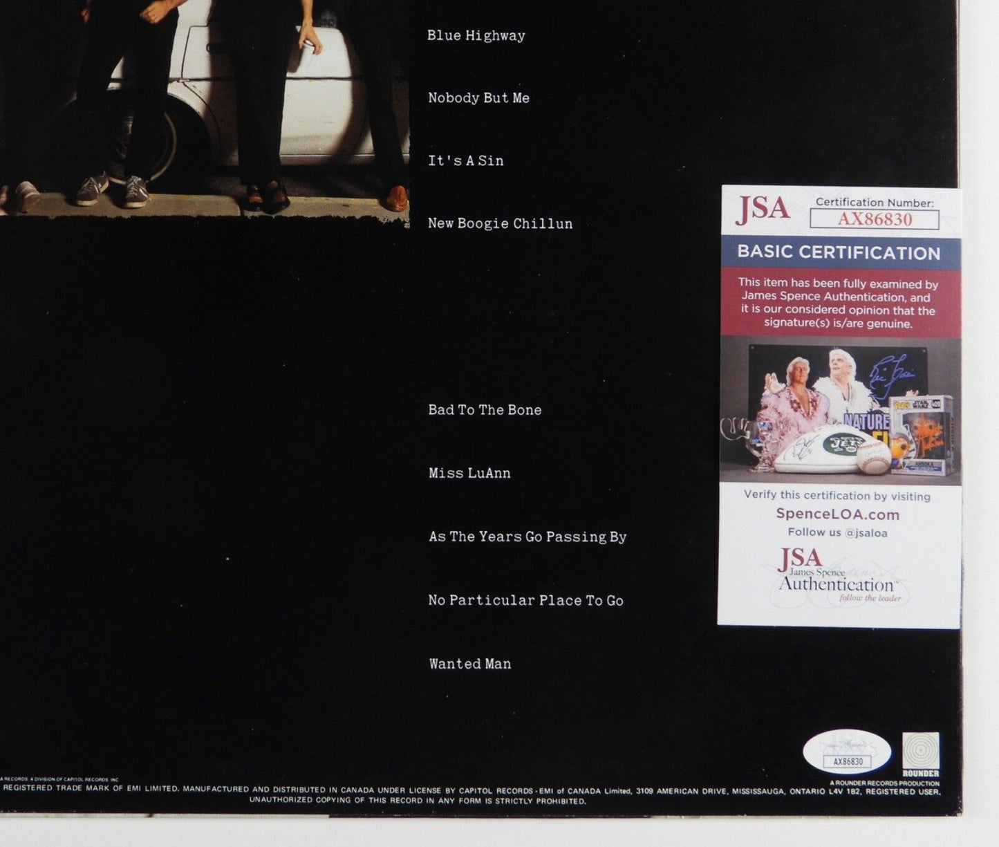 George Thorogood JSA Signed Autograph Record Album Vinyl And The Destoryers