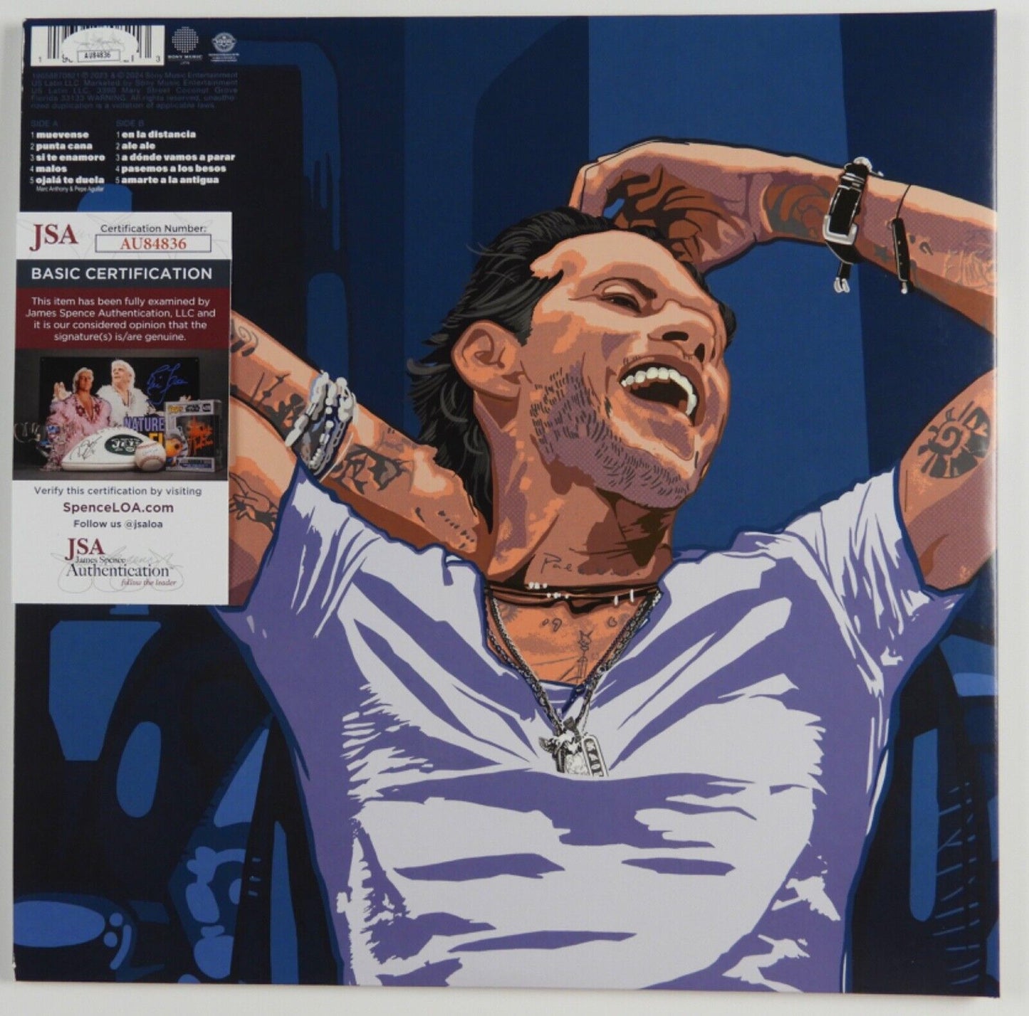 Marc Anthony JSA Signed Autograph Record Album Vinyl Muevense