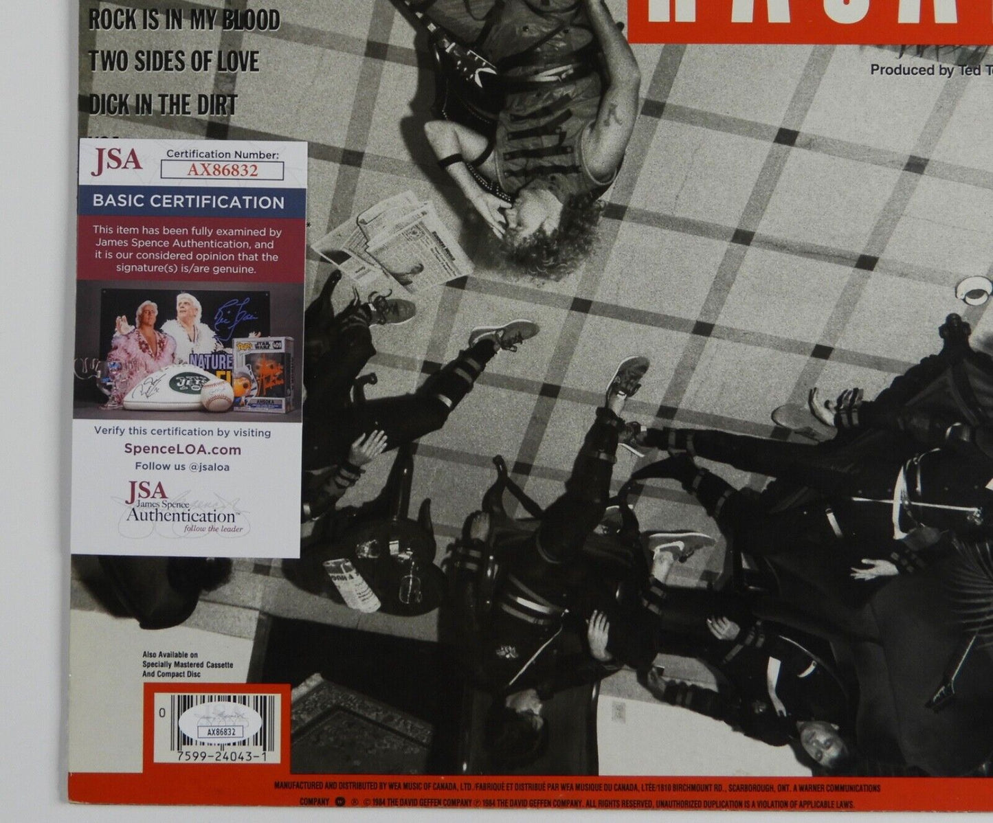 Sammy Hagar JSA Signed Autograph Record Album Vinyl VOA