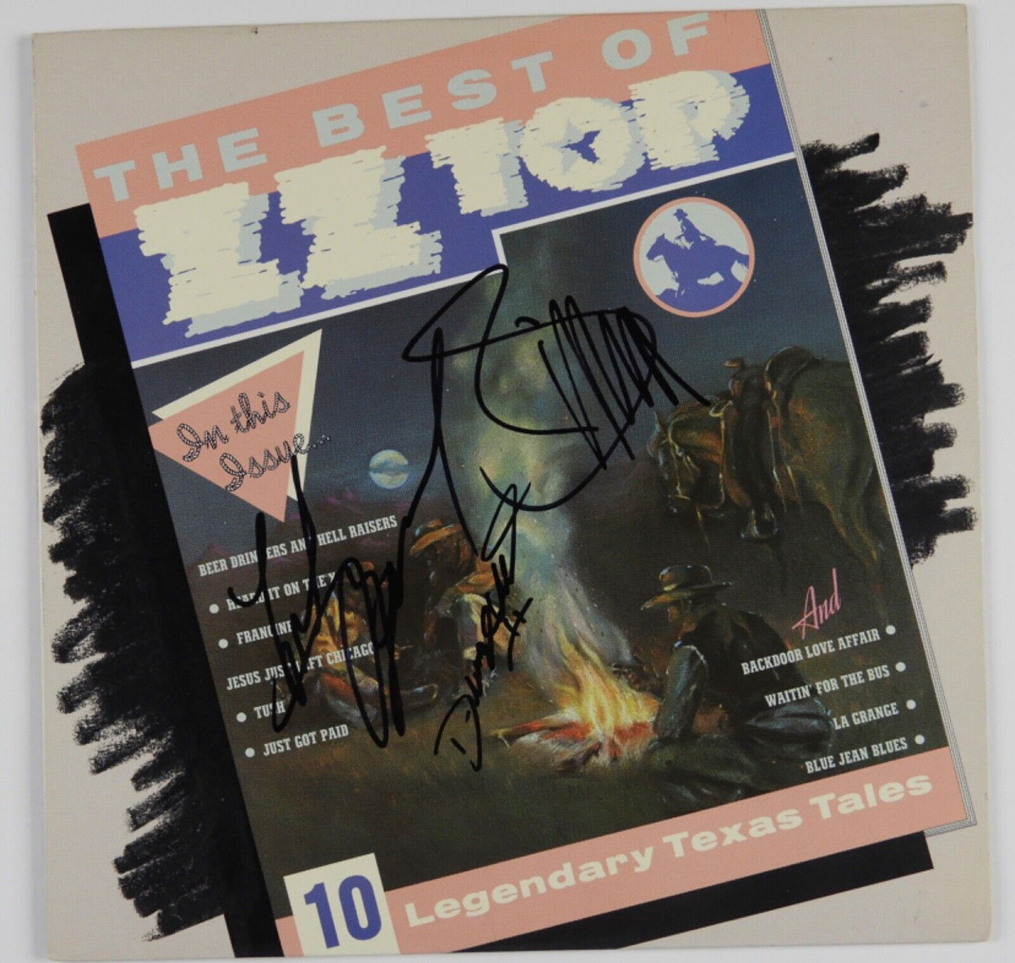 ZZ Top Fully Signed JSA Autograph Album Record Vinyl The Best Of