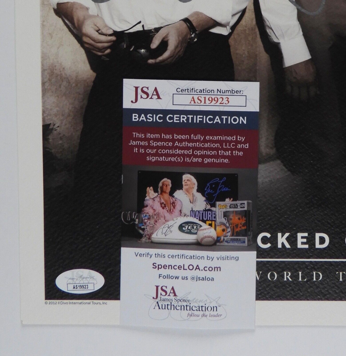 Il Divo MMXII JSA Signed Autograph Tour Poster Lithograph Wicked Game