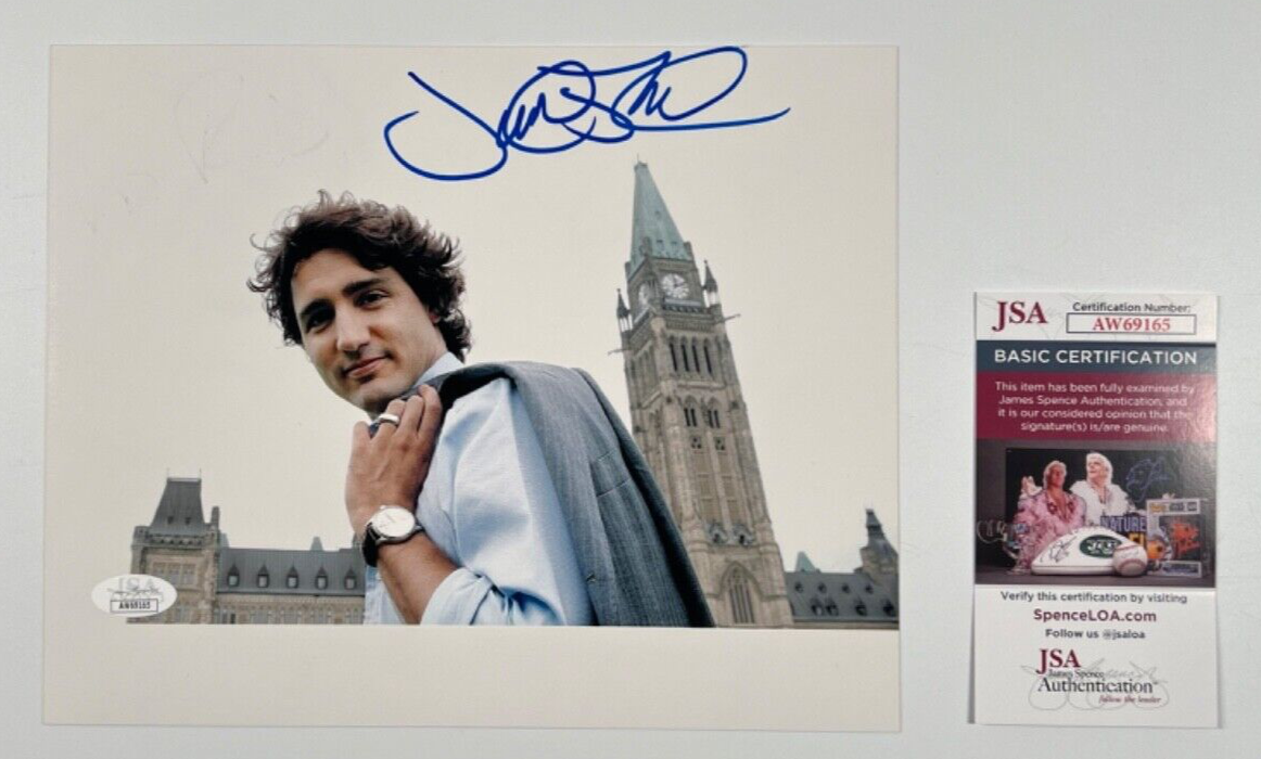Justin Trudeau JSA Signed Autograph 8 x 10 photo
