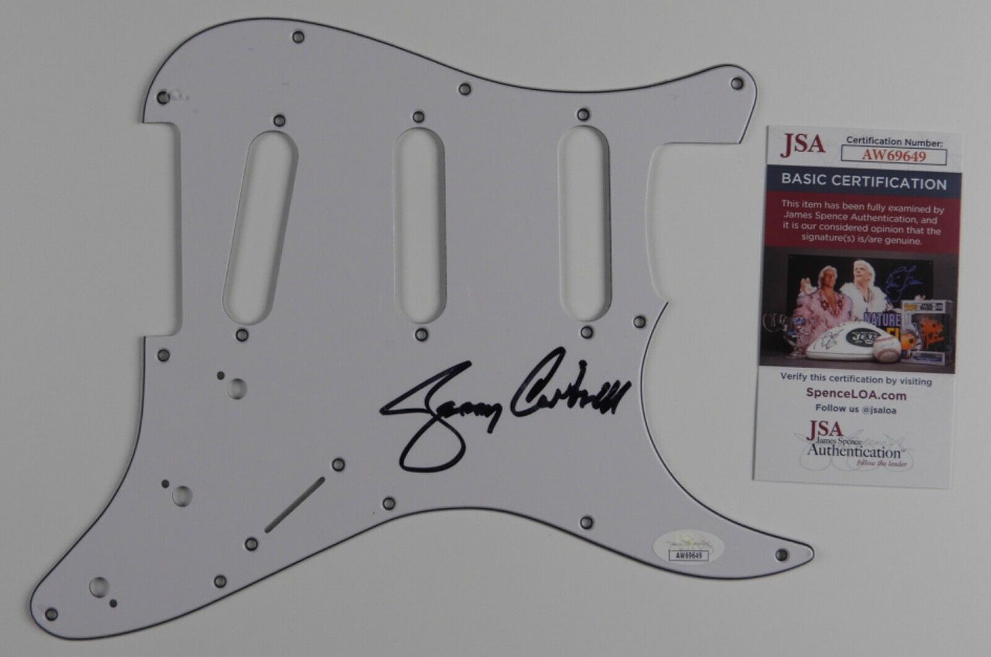 Jerry Cantrell Autograph Signed Fender Strat Guard JSA Guitar Alice in Chains