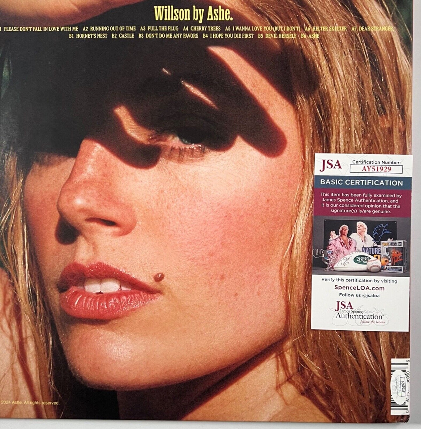 Ashe JSA Signed Autograph Record Album Vinyl Wilson