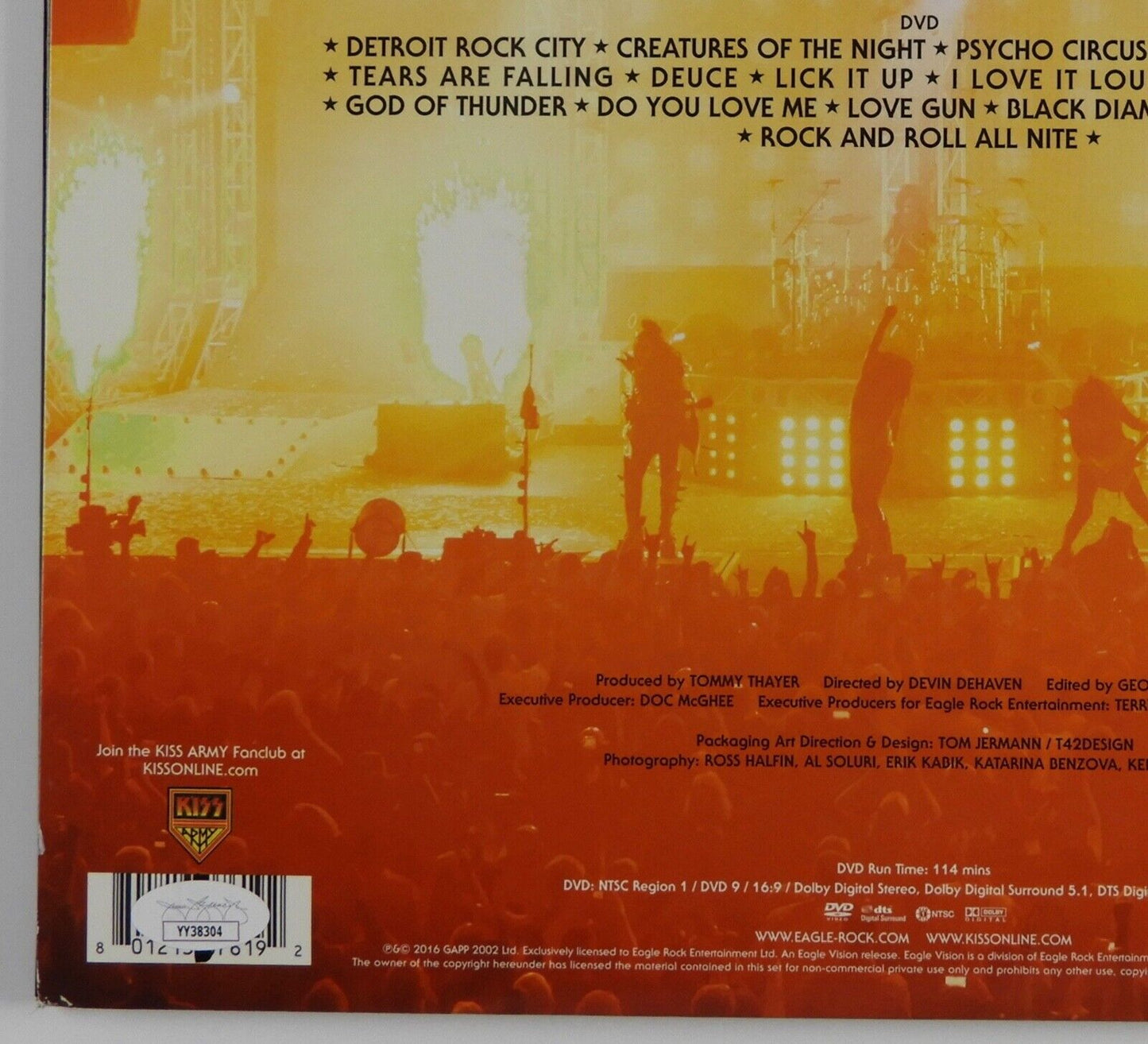 KISS Gene Simmons Paul Stanley JSA Fully Signed Autograph Record Rocks Vegas