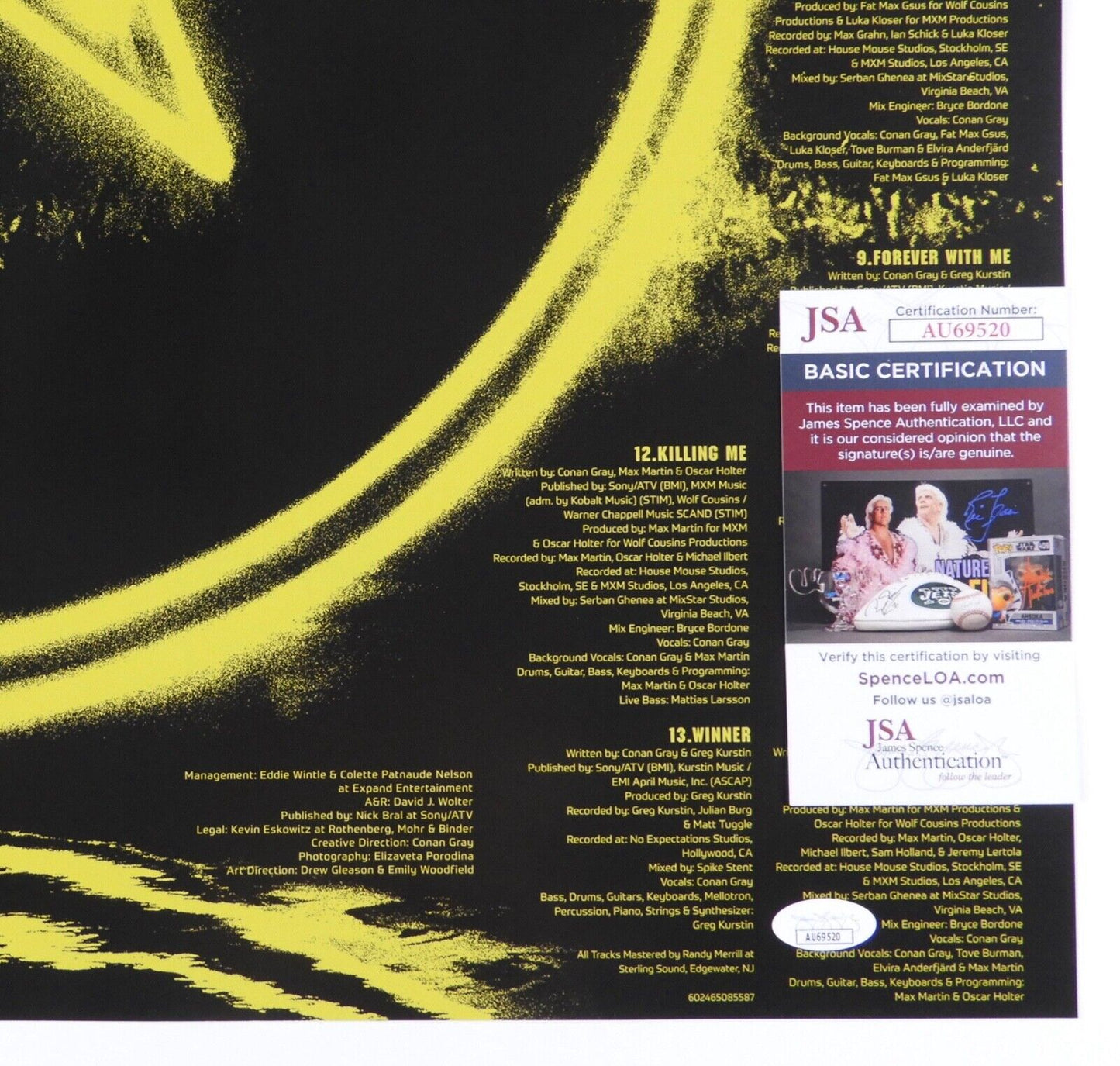 Conar Gray JSA Autograph Signed Vinyl Record Album Poster Found Heaven