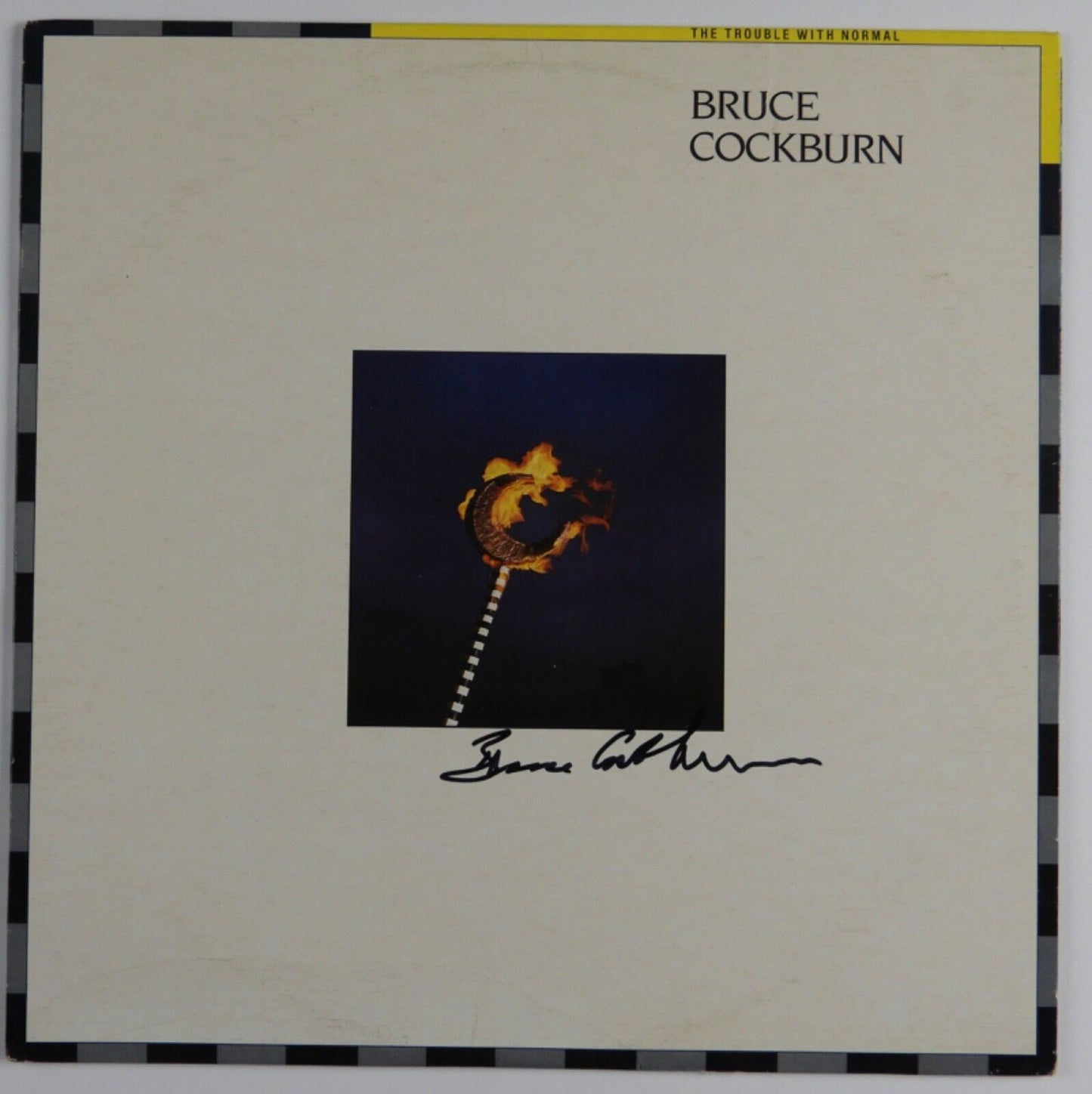 Bruce Cockburn JSA Signed Autograph Record Album Vinyl The Trouble With Normal