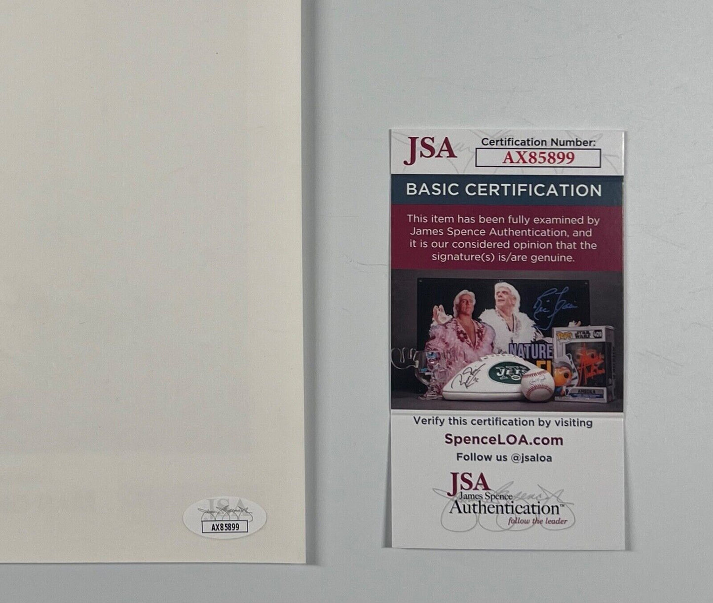 Jim Carrey JSA Signed Autograph 8 x 10 photo Andy Kaufman