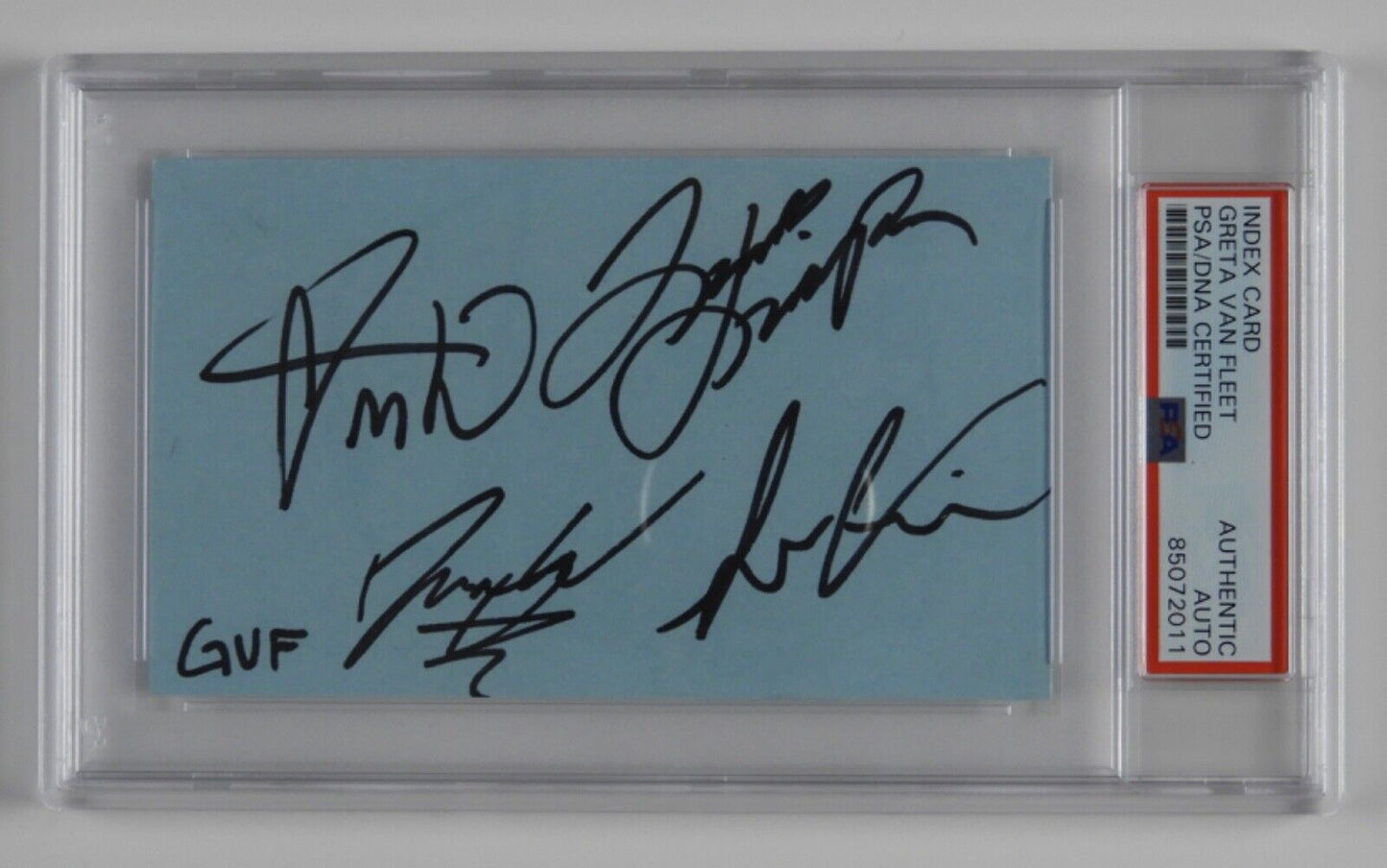 Greta Van Fleet PSA COA Signed Autograph Cut Encapsulation