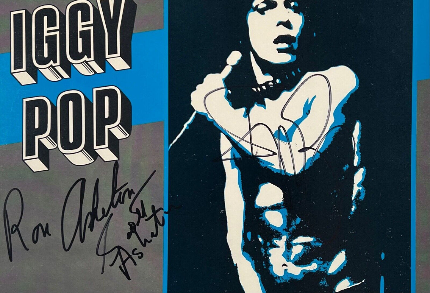Iggy Pop The Stooges JSA Autograph Signed Album Vinyl Record Ron Asheton Scott