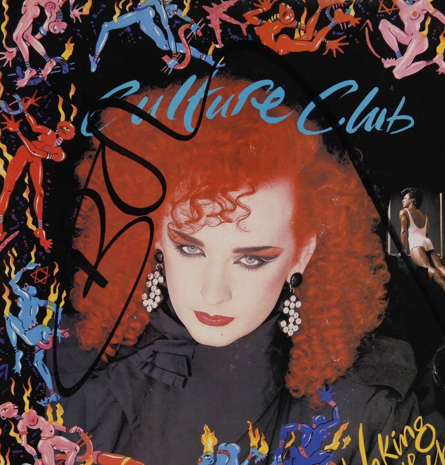 Boy George JSA Signed Autograph Record Album Vinyl Insert Culture Club