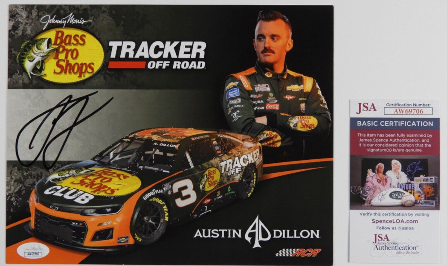 Austin Dillion JSA Signed Autograph 8 x 10 photo NASCAR