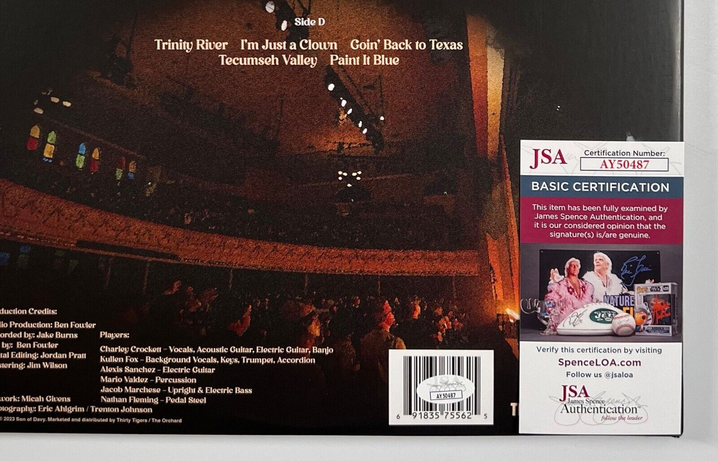 Charley Crockett JSA Signed Autograph Record Album The Ryman Live