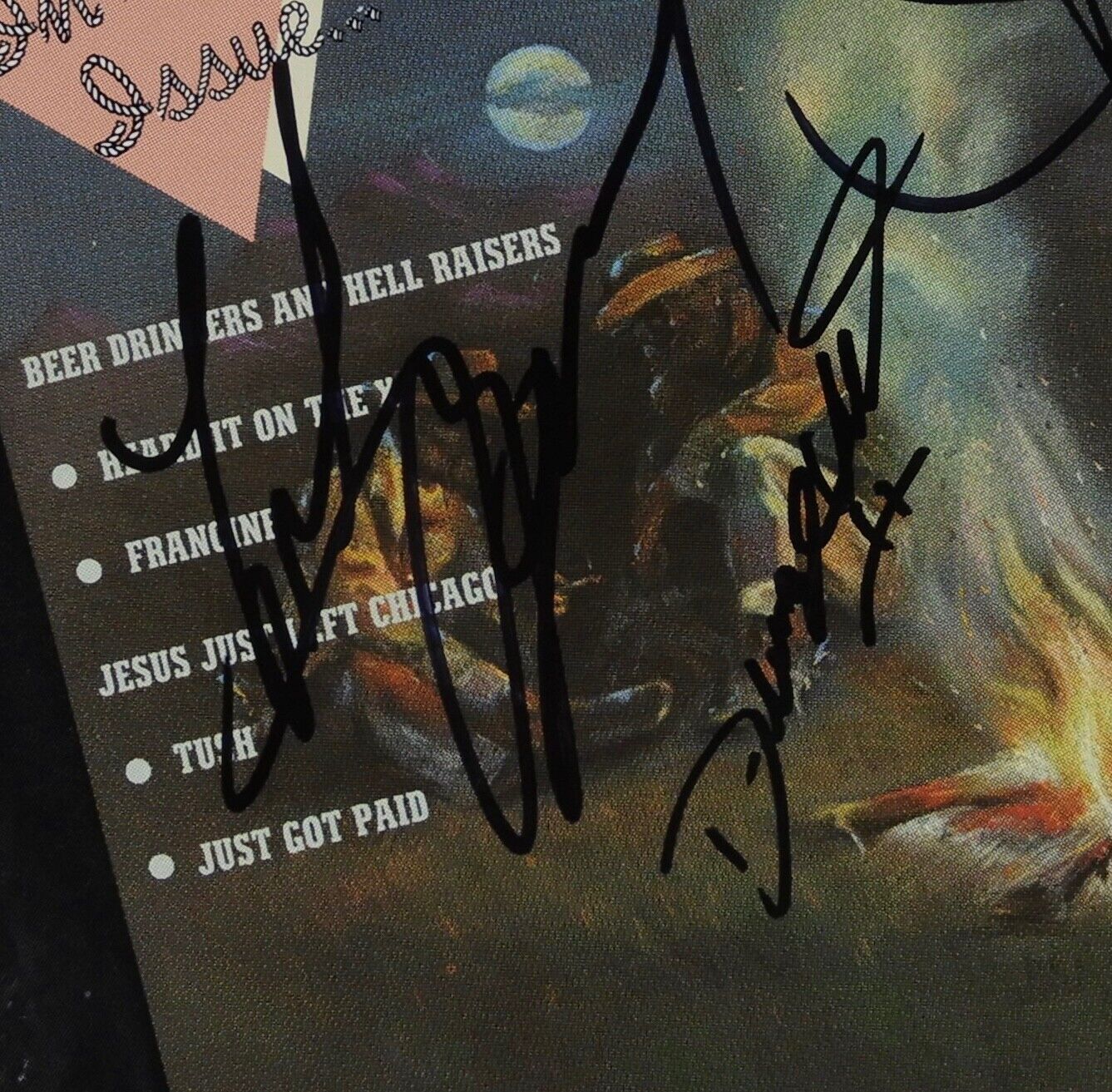 ZZ Top Fully Signed JSA Autograph Album Record Vinyl The Best Of