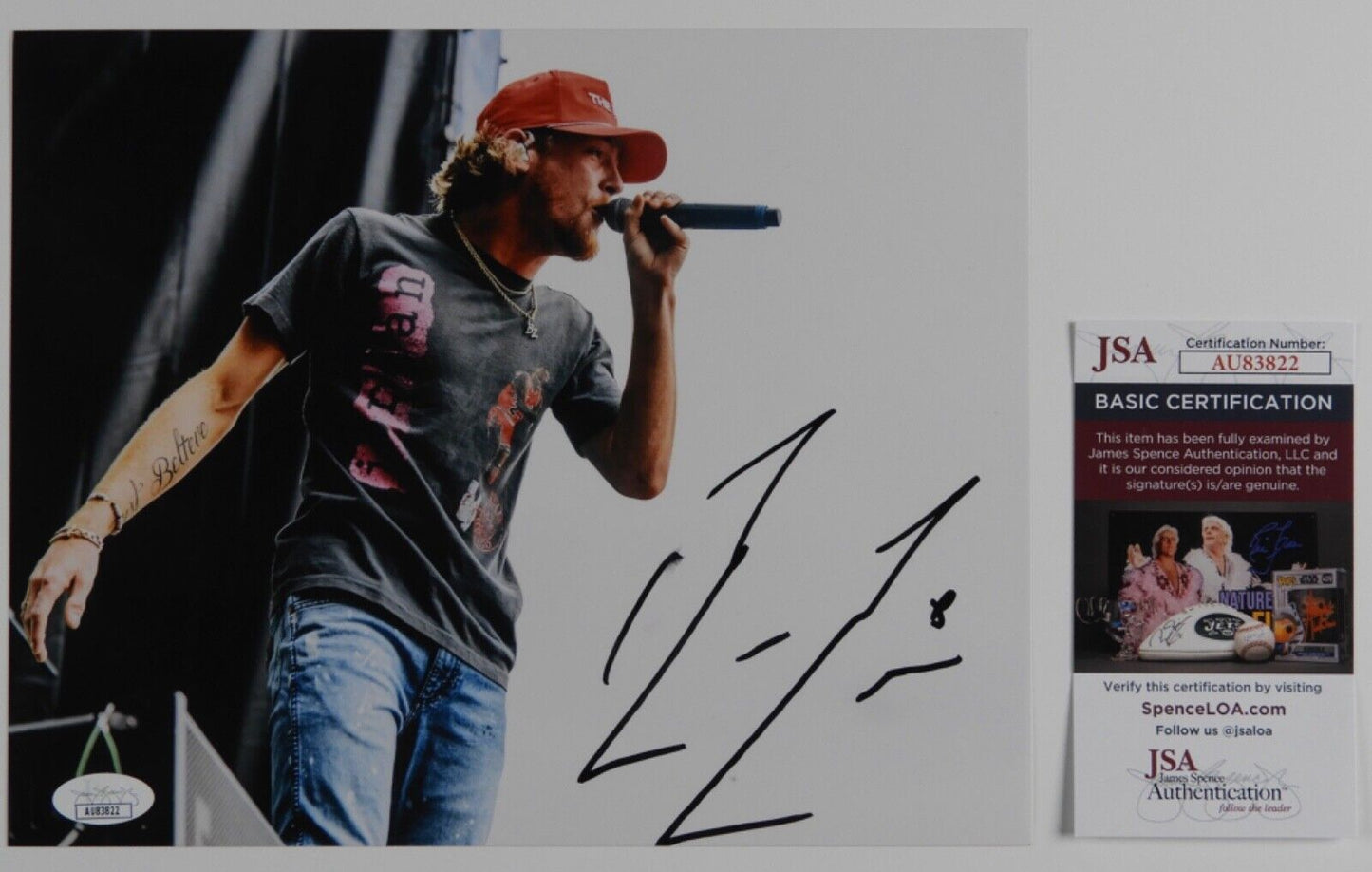 Bailey Zimmerman JSA Signed Autograph 8 x 10 Photo Country Music Star