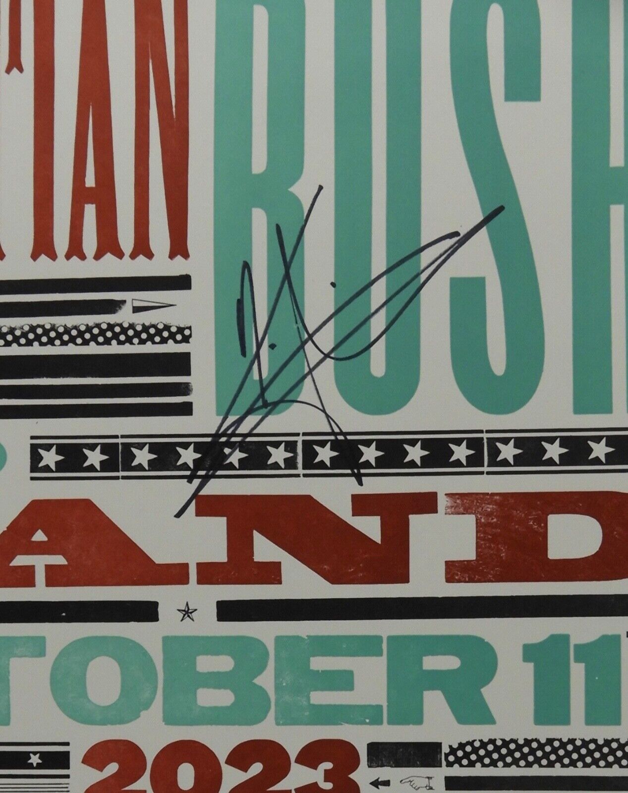 Kristian Bush Signed Autograph JSA The Red Door Press Print Poster Sugarland