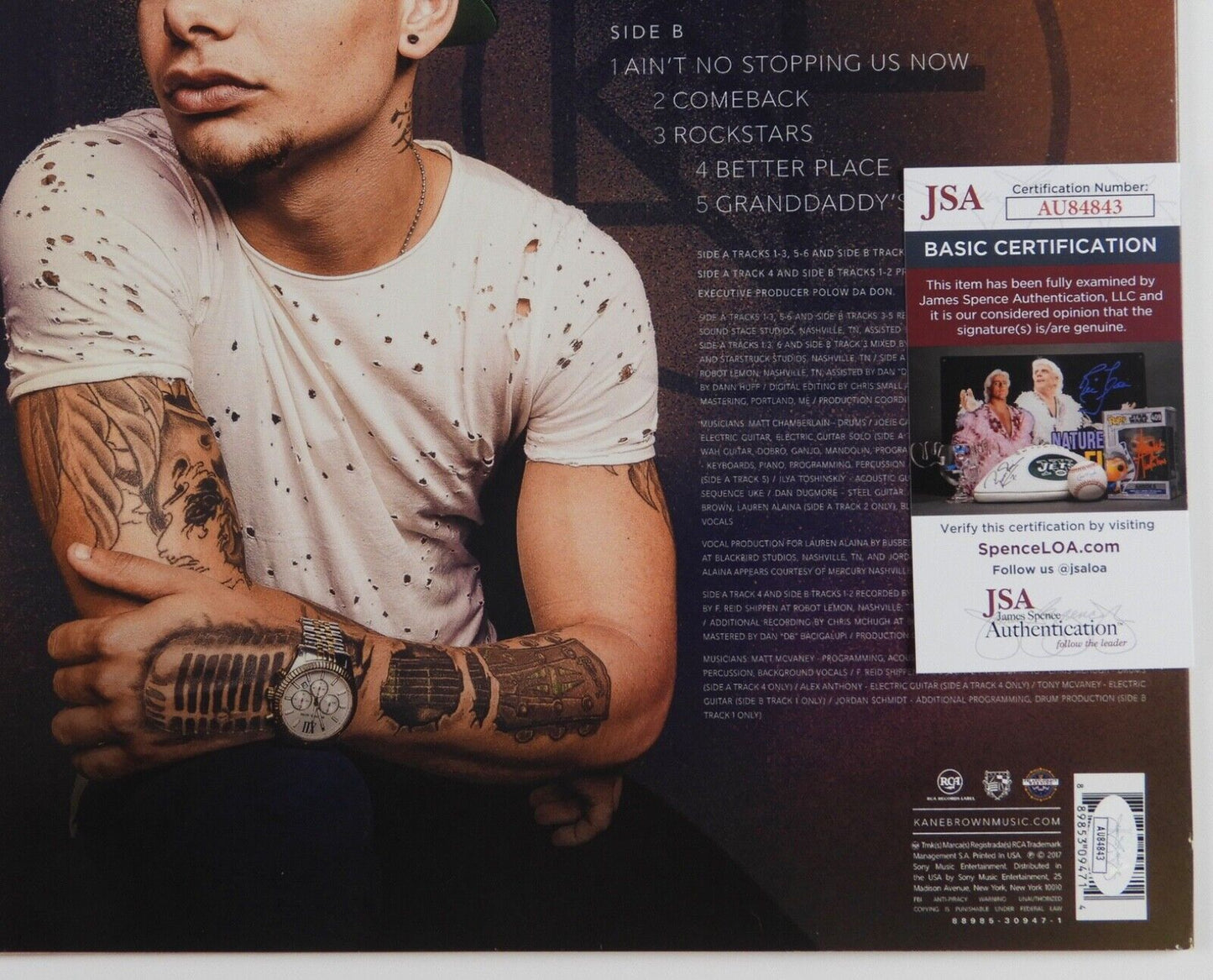 Kane Brown JSA Signed Autograph Album Record Vinyl