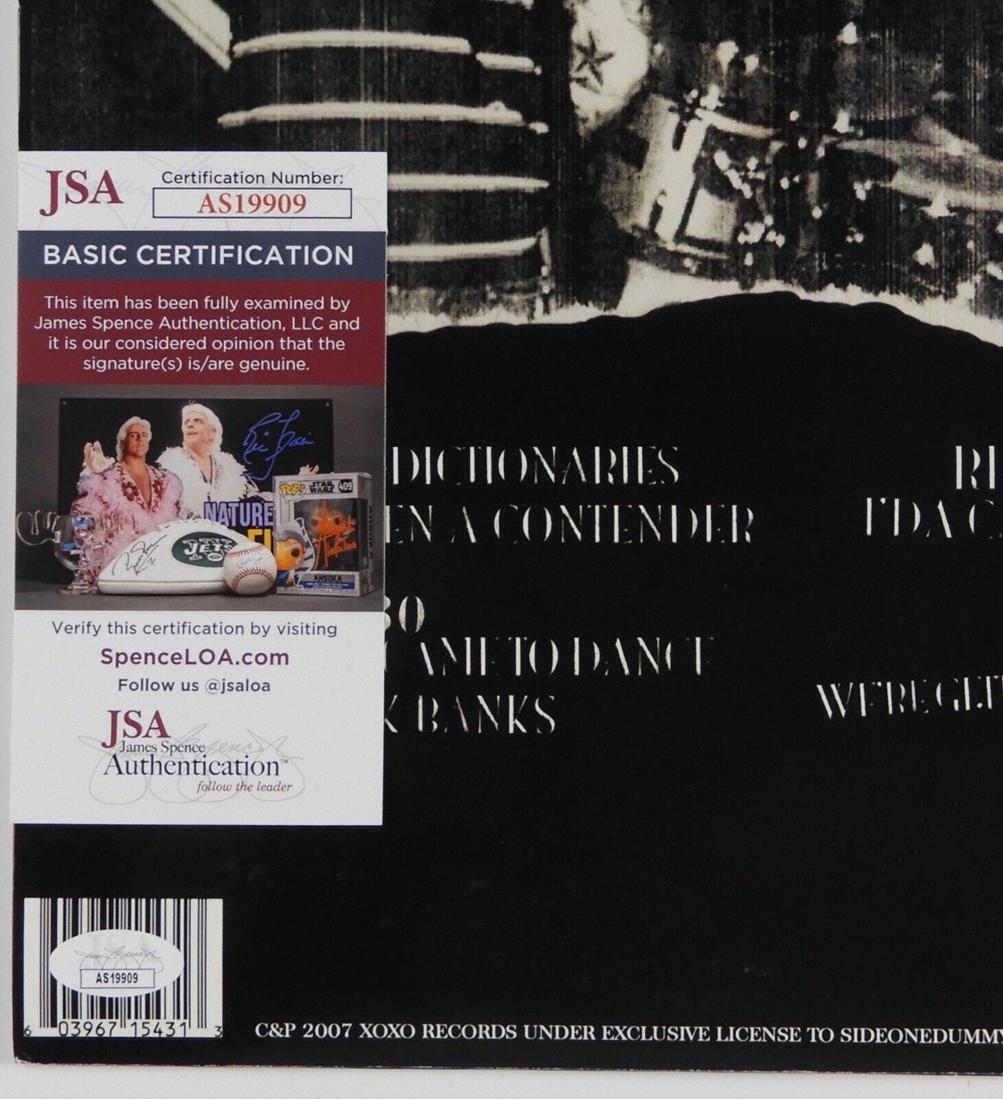 The Gaslight Anthem Brian Fallon JSA Signed Autograph Album Record Vinyl