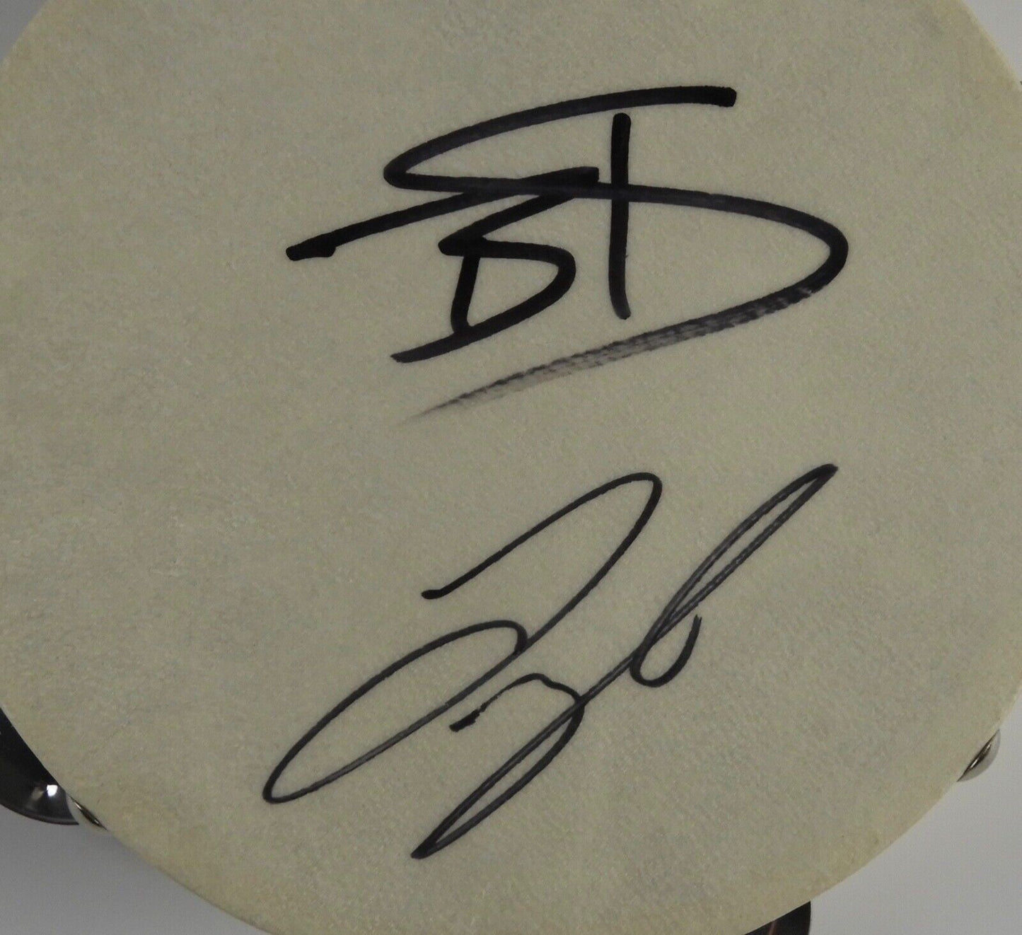 Florida Georgia Line JSA Autograph Signed Tambourine Tyler Hubbard Brian Kelley