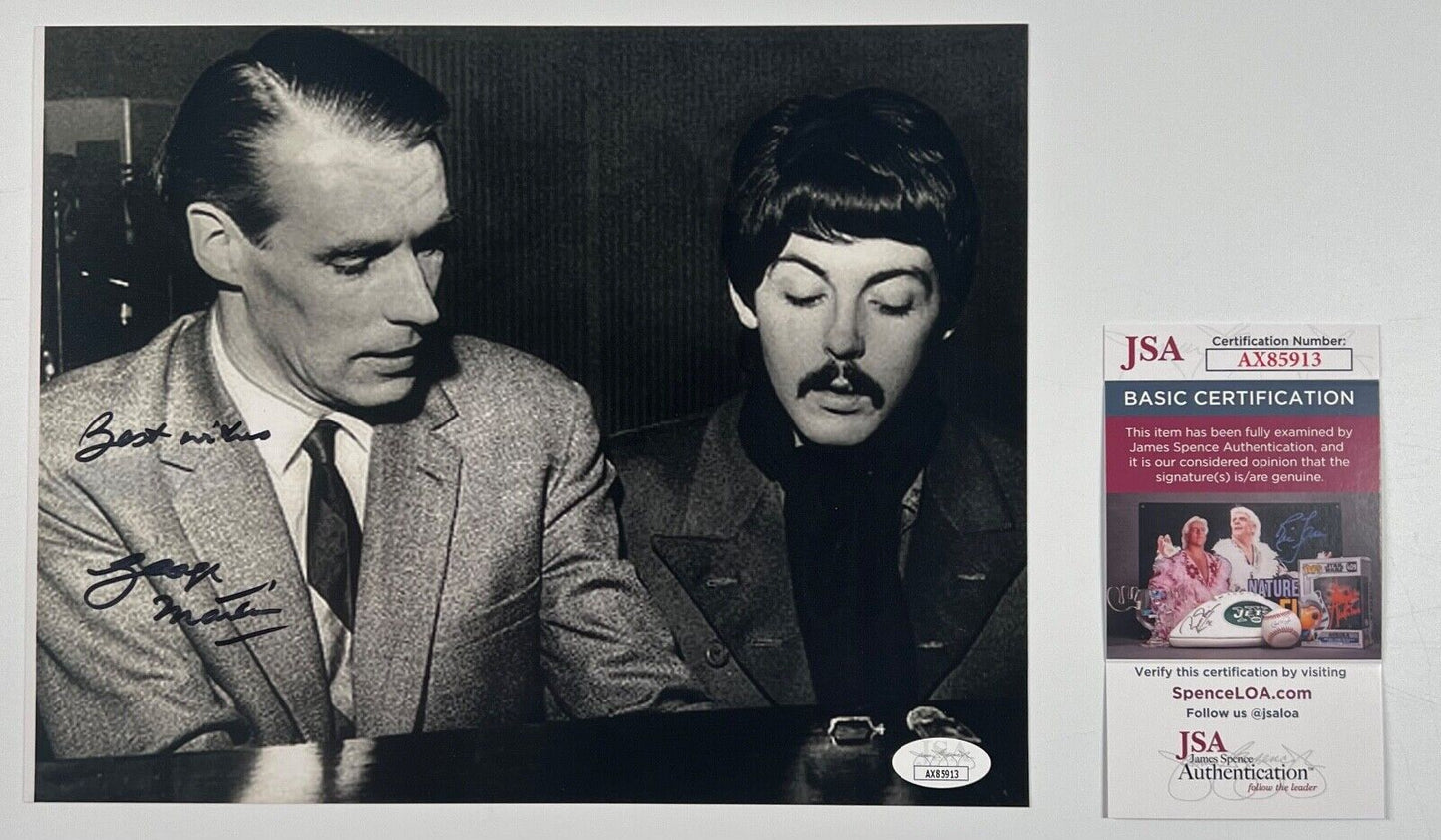 George Martin JSA Signed Autograph 8 x 10 photo The Beatles