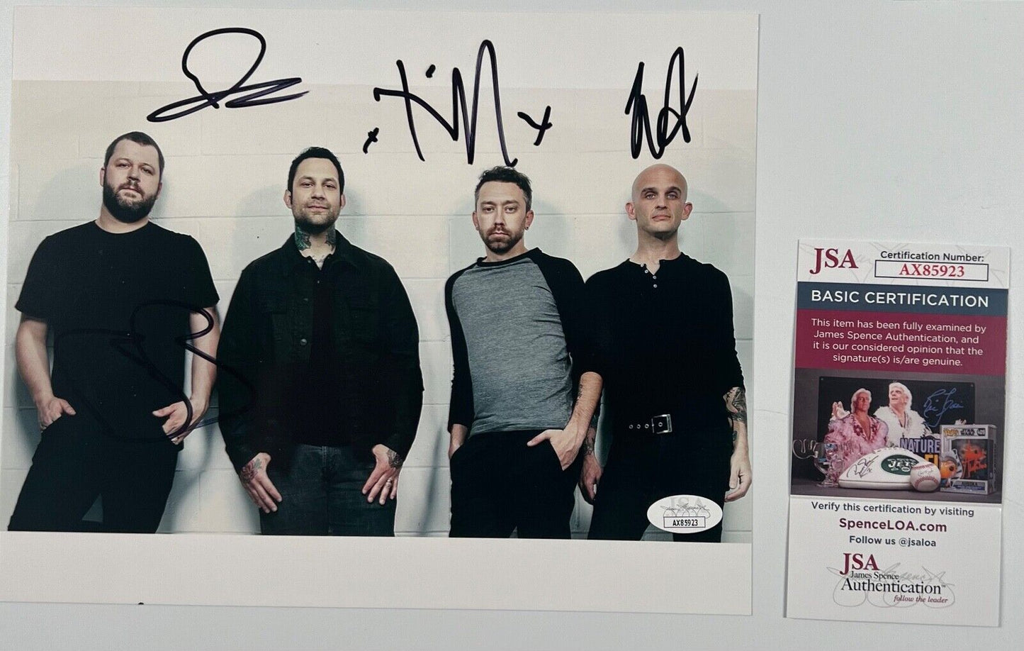 Rise Against Fully JSA Signed Autograph 8 x 10 photo