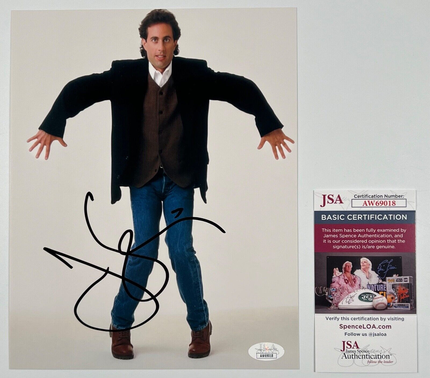 Jerry Seinfeld JSA Signed Autograph 8 x 10 photo