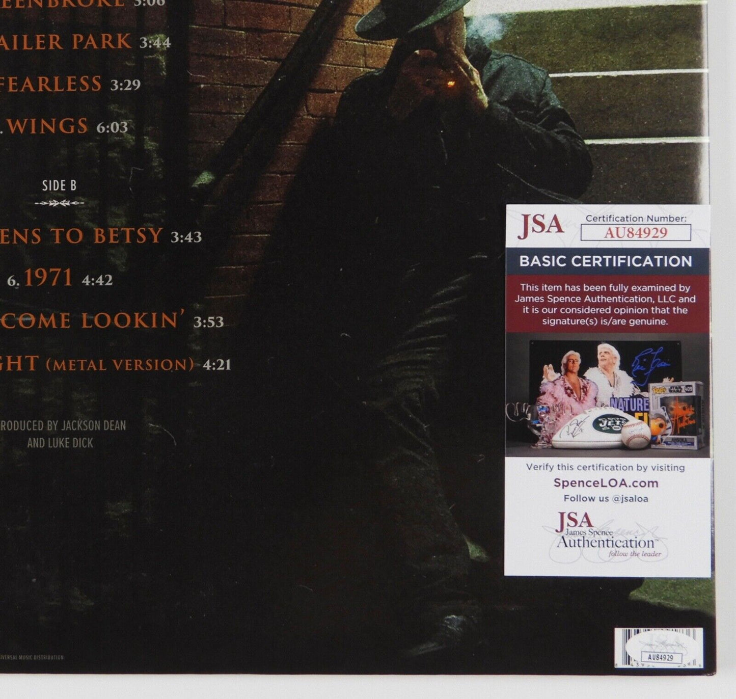 Jackson Dean JSA Signed Autograph Album Record Vinyl Live At The Ryman