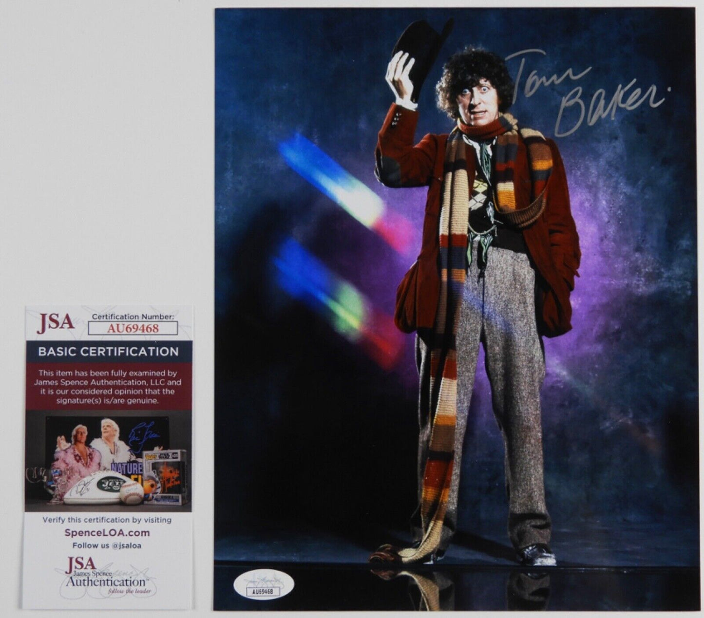 Tom Baker Doctor Who Autograph Signed Photo JSA COA 8 x 10 Dr Who