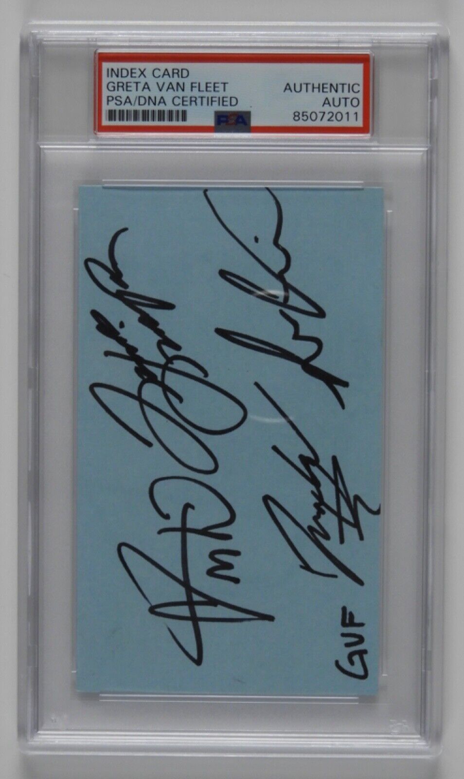 Greta Van Fleet PSA COA Signed Autograph Cut Encapsulation