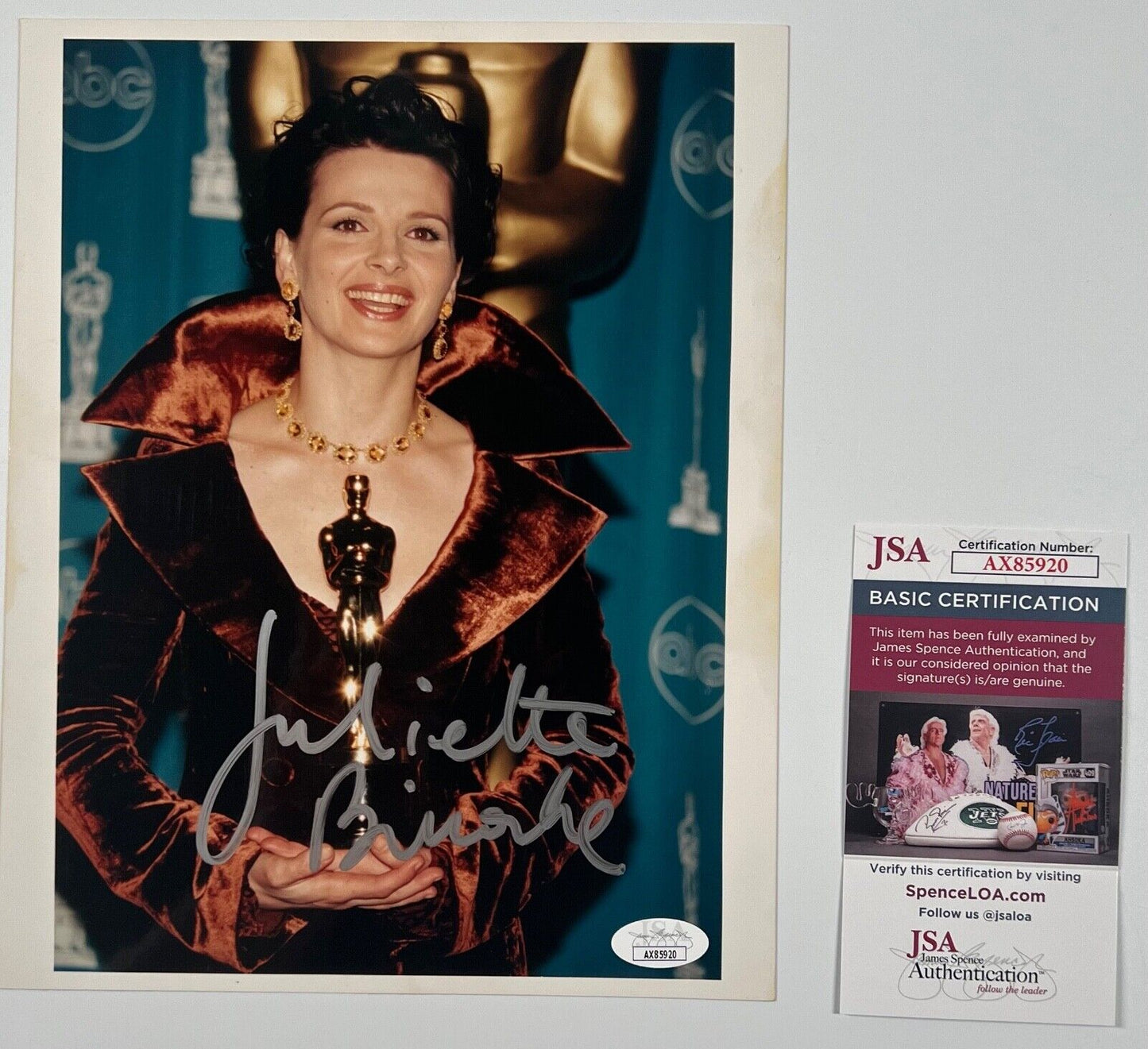 Juliette Binoche JSA Signed Autograph 8 x 10 photo
