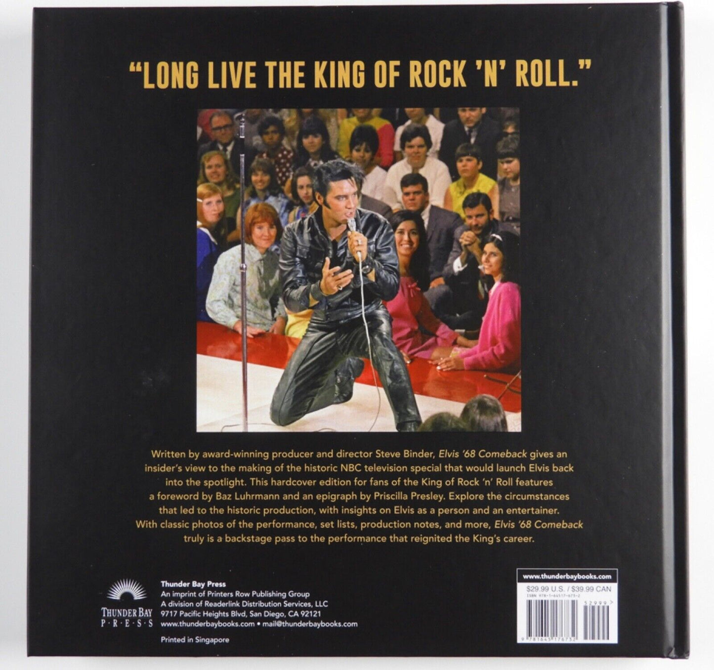 Elvis Presley 68 Comeback Autograph Signed Book Steve Binder Hardcover