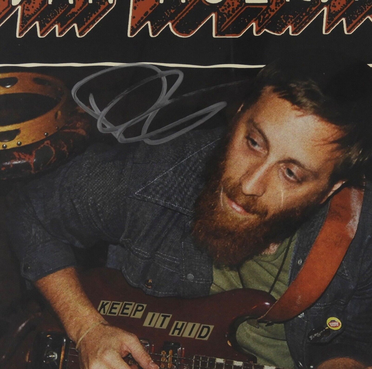 Dan Auerbach Signed Autograph Record Album Keep It Hid Orange & Black Vinyl