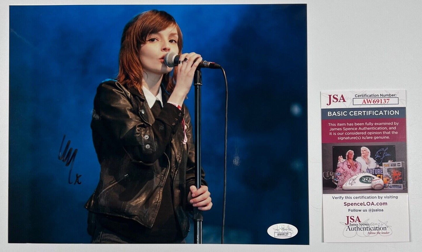 Lauren Mayberry Chvrches JSA Signed Autograph 8 x 10 photo