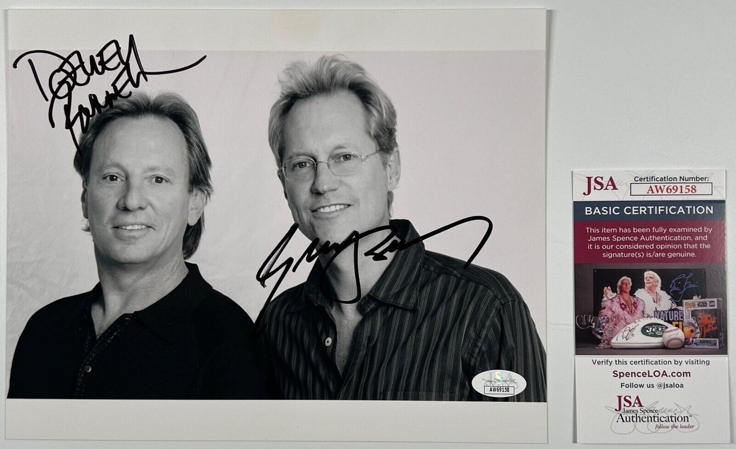 America Dewey Bunnell Gerry Beckley JSA Signed Autograph 8 x 10 photo