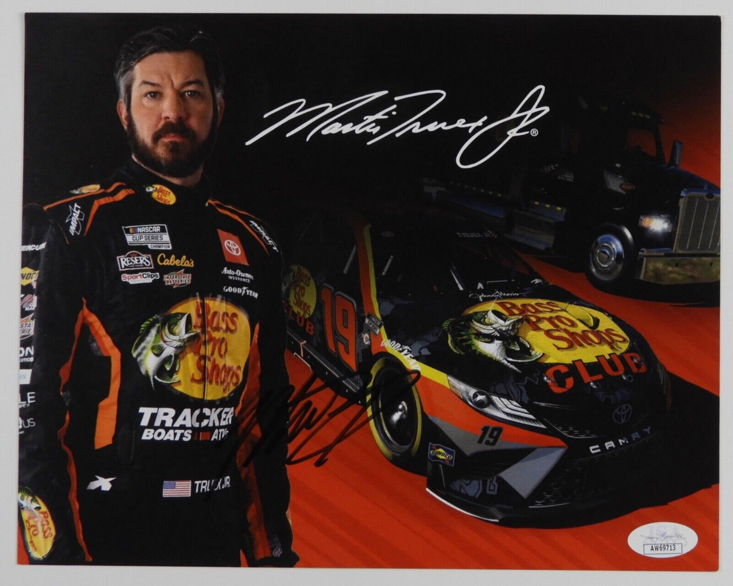 Martin Truex Jr JSA Signed Autograph 8 x 10 photo