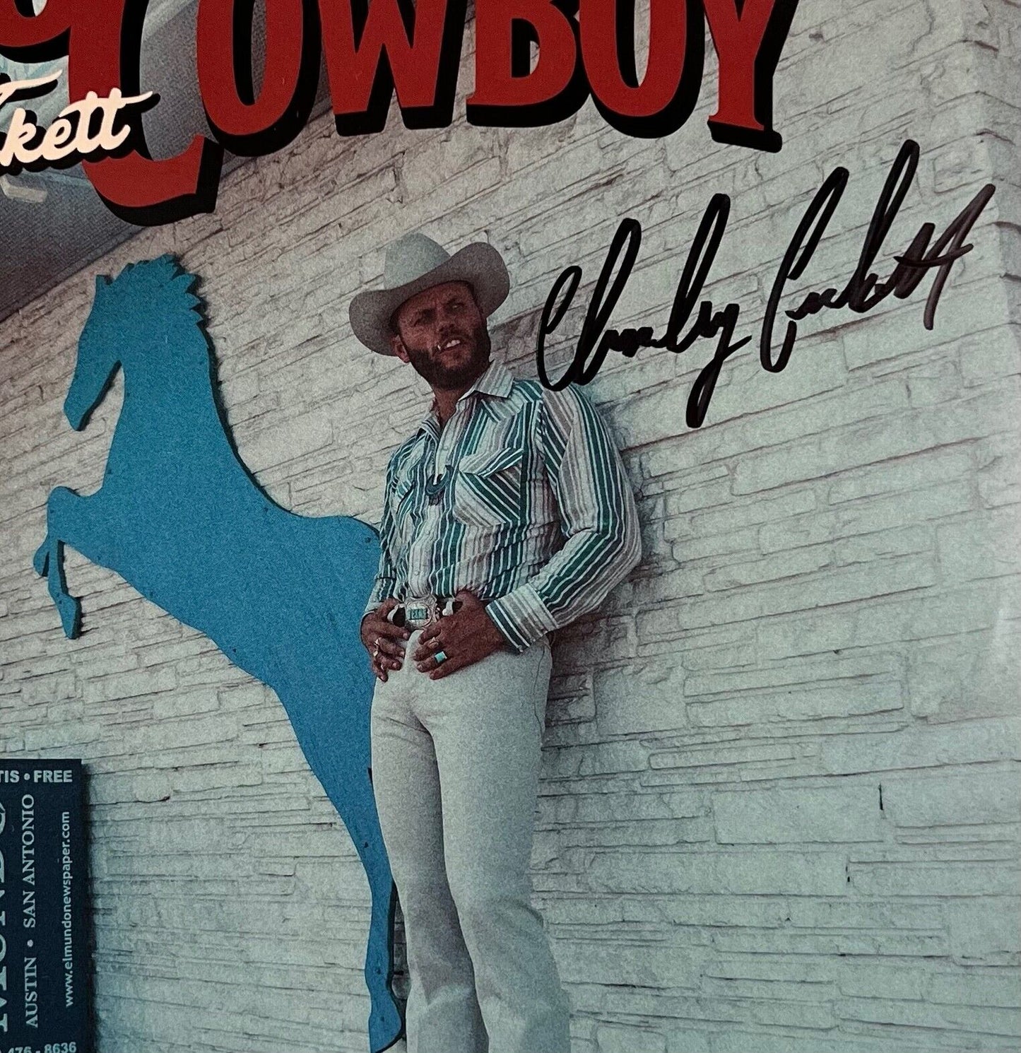 Charley Crockett JSA Signed Autograph Record Album $10 Cowboy