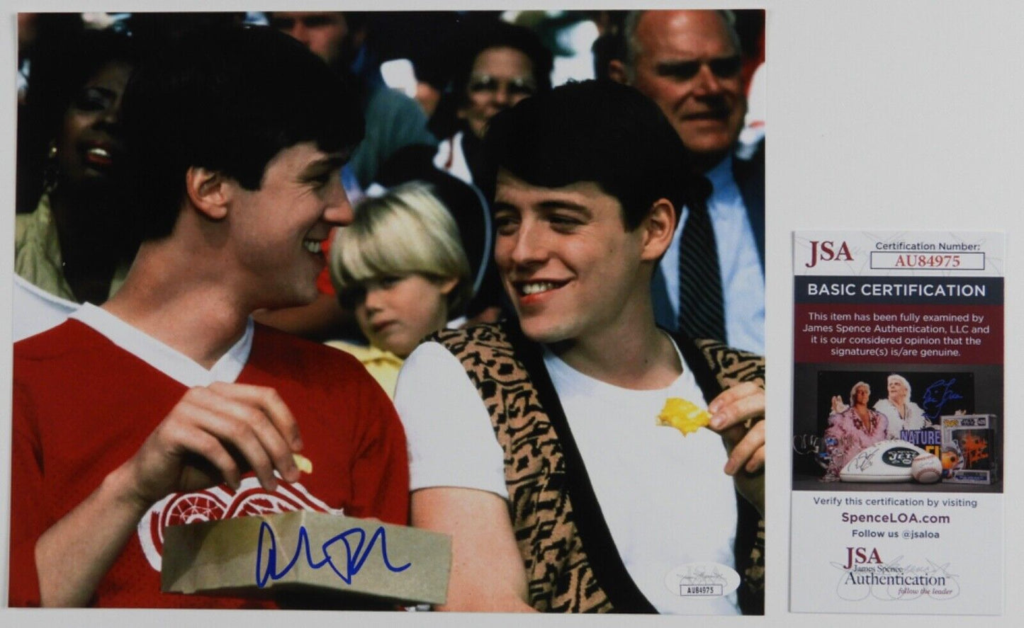 Alan Ruck JSA Autograph Signed 8 x 10 photo Ferris Bueller's Day Off