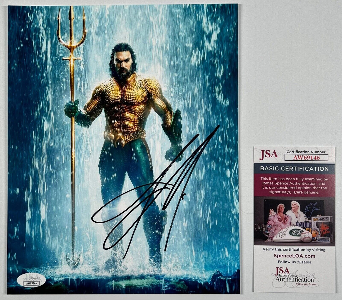 Jason Momoa Aquaman JSA Signed Autograph 8 x 10 photo