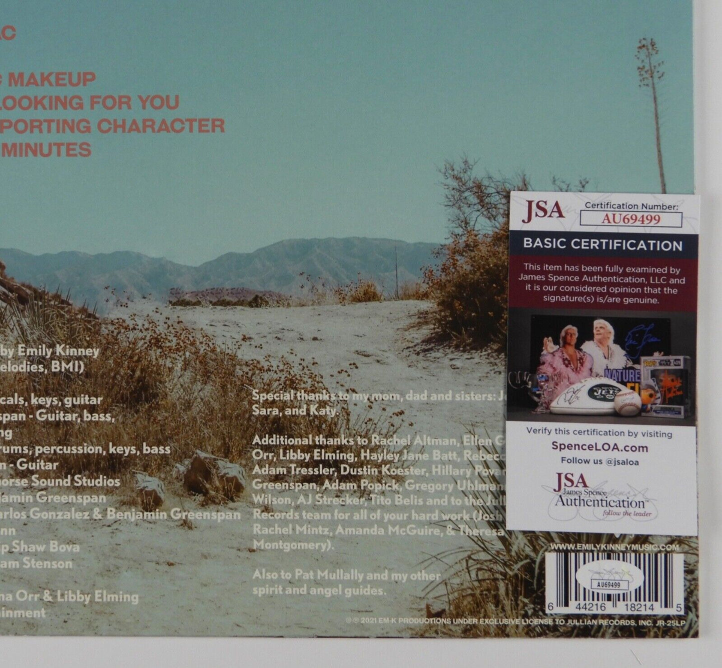 Emily Kinney JSA Signed Autograph Record Album Vinyl The Supporting Character