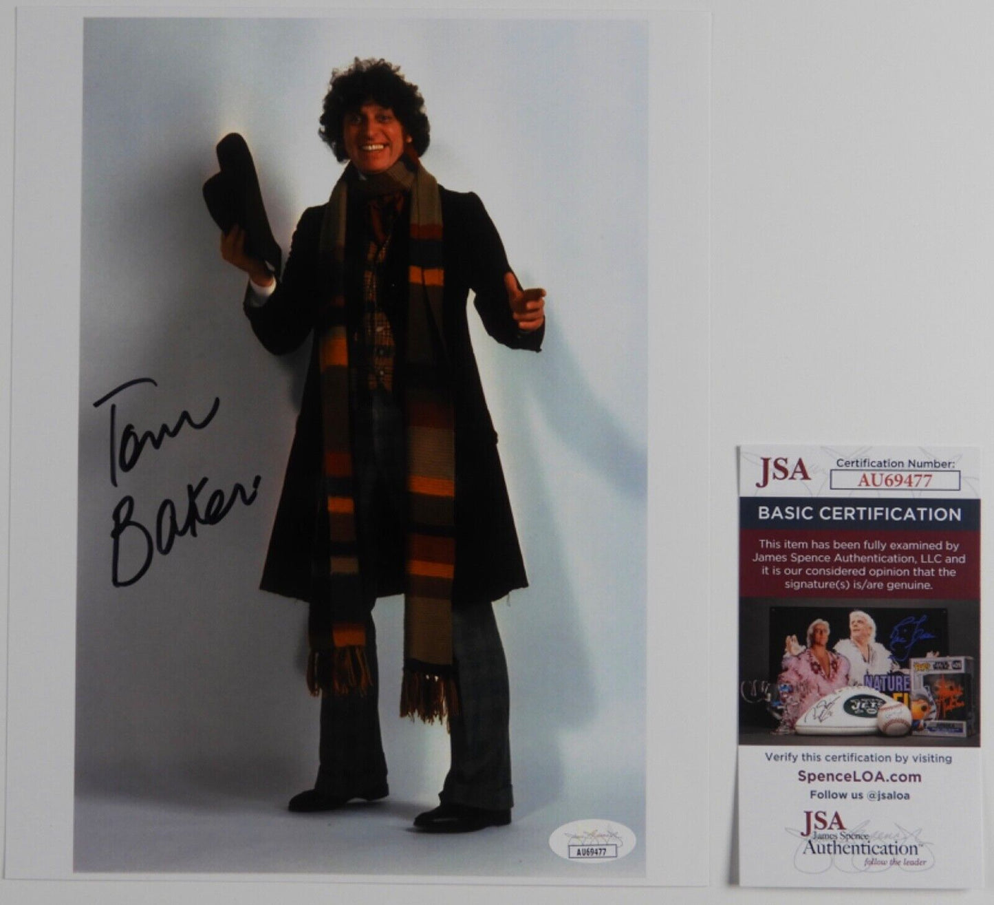 Tom Baker Doctor Who Autograph Signed Photo JSA COA 8 x 10 Dr Who