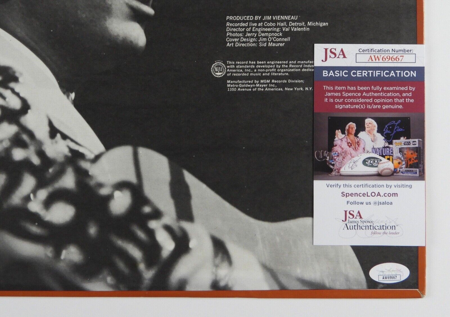 Hank Williams Jr. Signed Autograph Album JSA Record Vinyl Live At Coco Hall